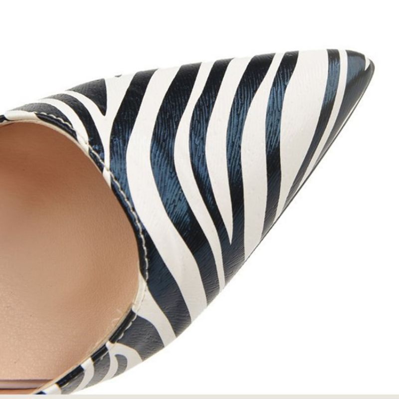 Tråd Stilethæl Slip-On Zebra Tynde Sko