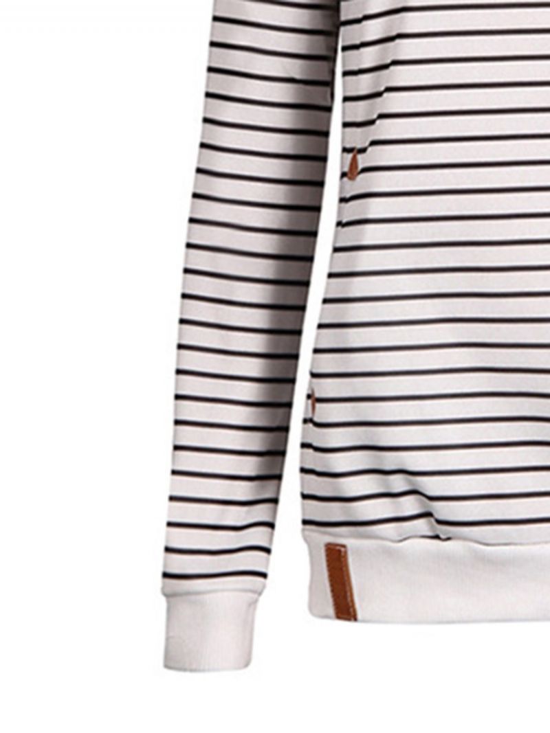 Stripe Loose Casual Cool Hættetrøje