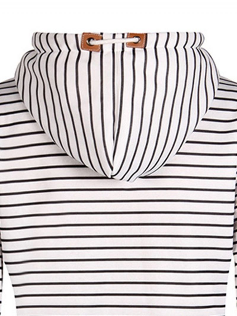 Stripe Loose Casual Cool Hættetrøje