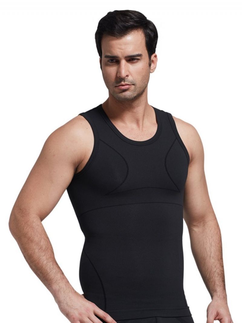 Anti-Sved Åndbar Body Shaping Sportsvest Top Til Mænd