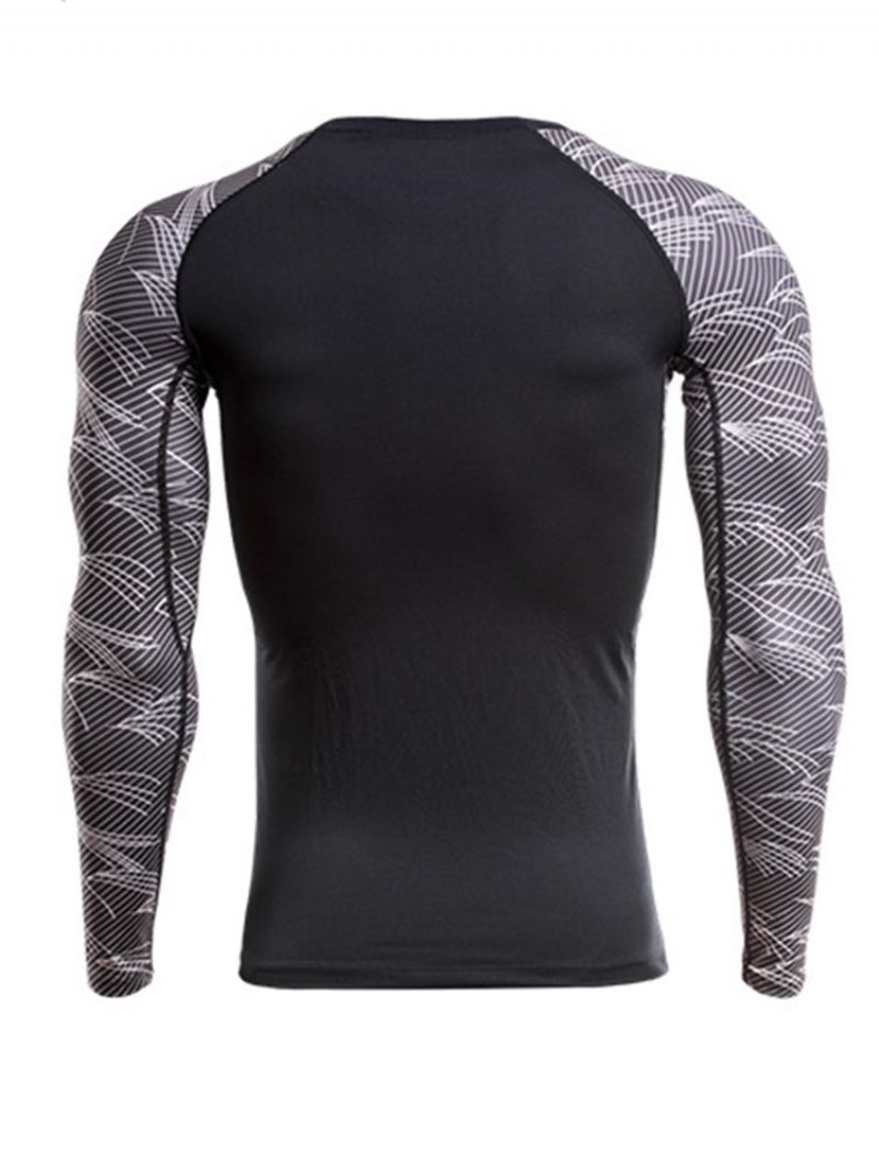 Color Block Pullover Langærmet Quick Dry Gym Sports Overdele