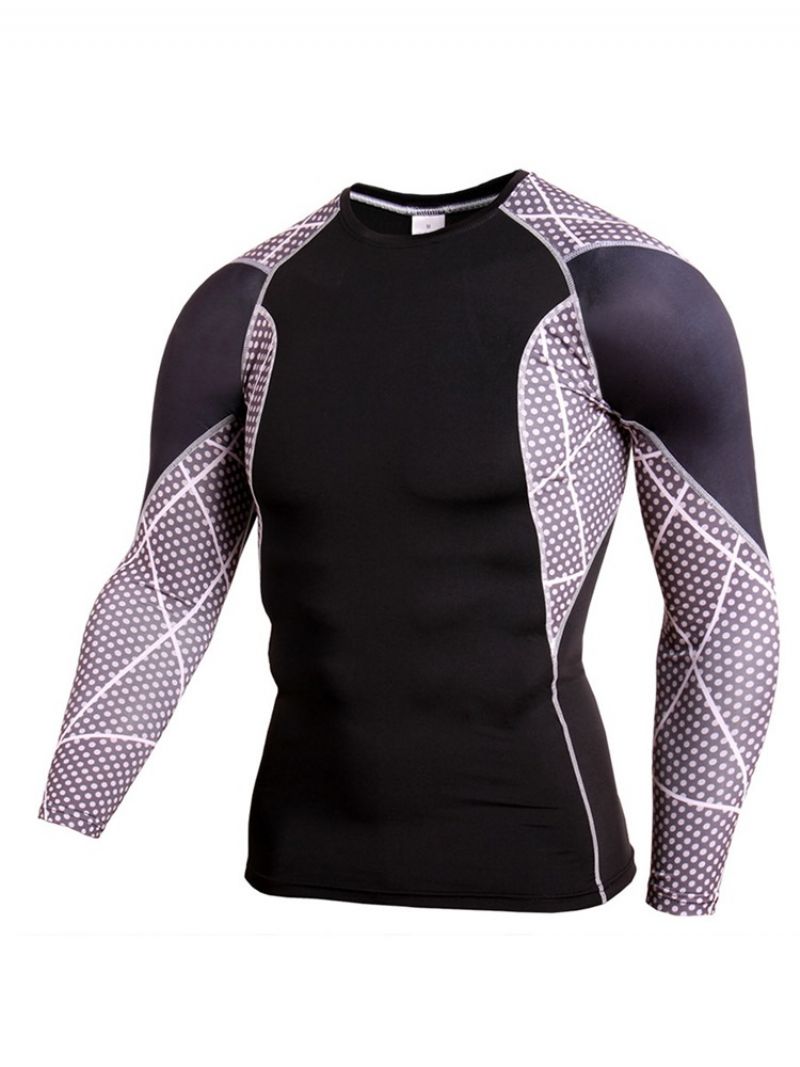 Herre Patchwork Anti-Sved Bomuldsblandinger Pullover Sport Toppe