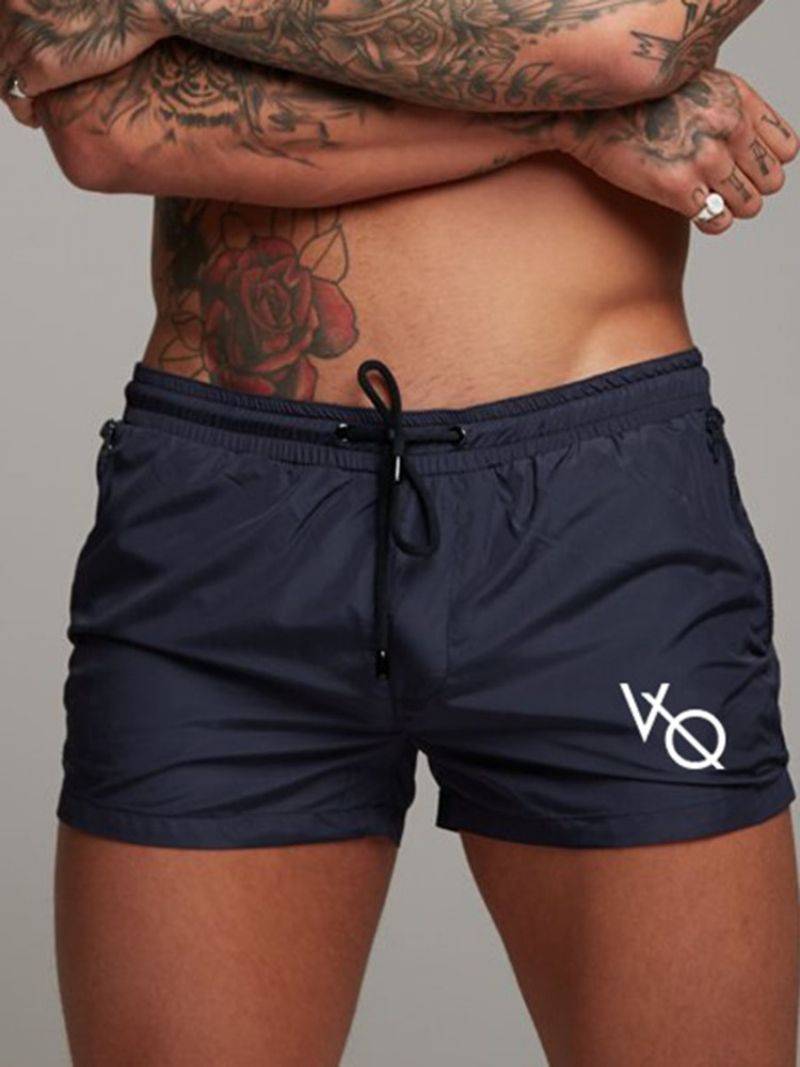 Herre Quick Dry Letter Shorts Sportsbukser