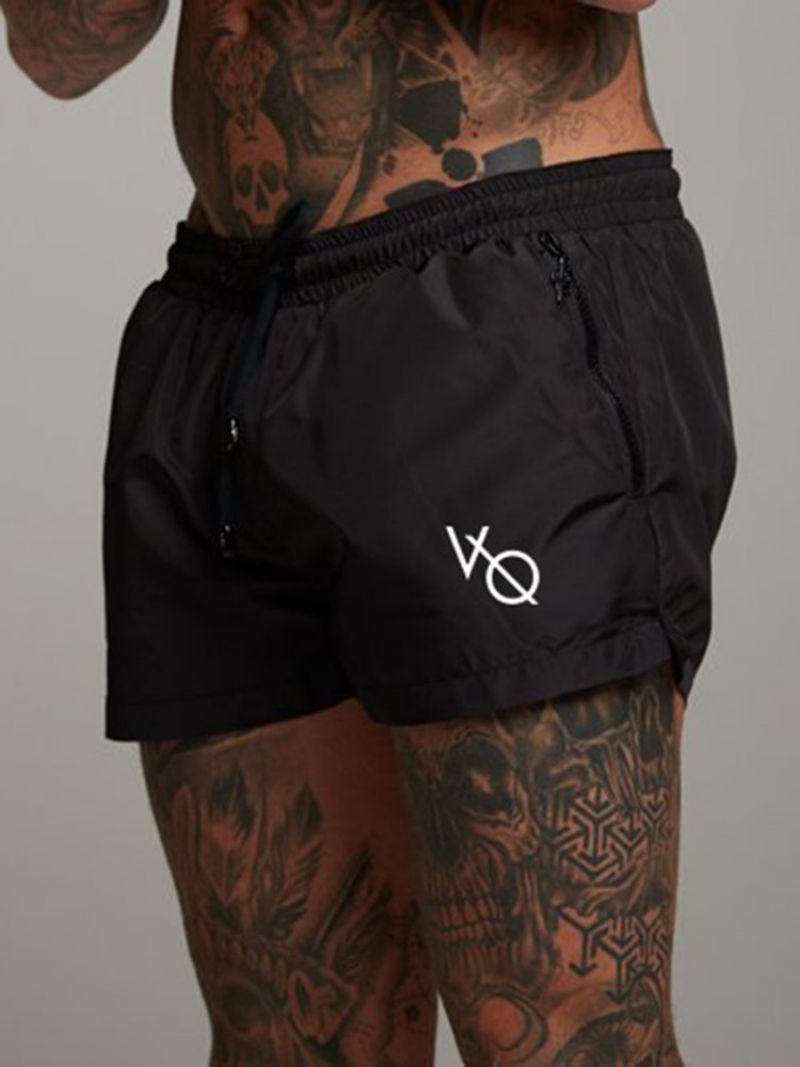 Herre Quick Dry Letter Shorts Sportsbukser