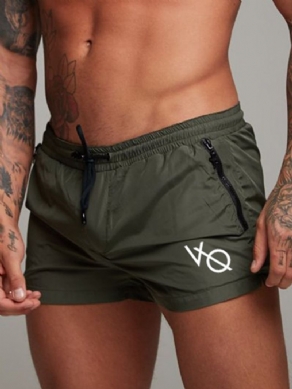 Herre Quick Dry Letter Shorts Sportsbukser