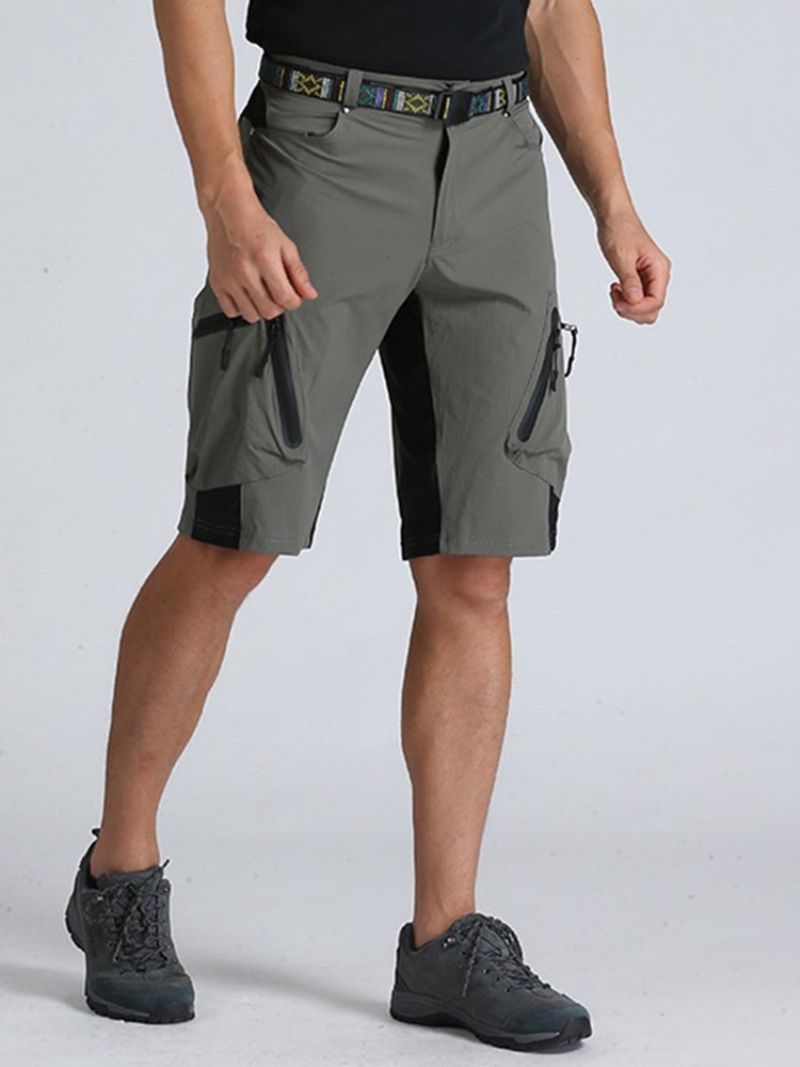 Mænds Patchwork Color Block Outdoor Shorts Sommersportsbukser