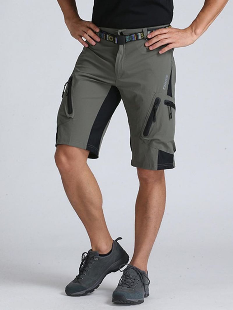 Mænds Patchwork Color Block Outdoor Shorts Sommersportsbukser