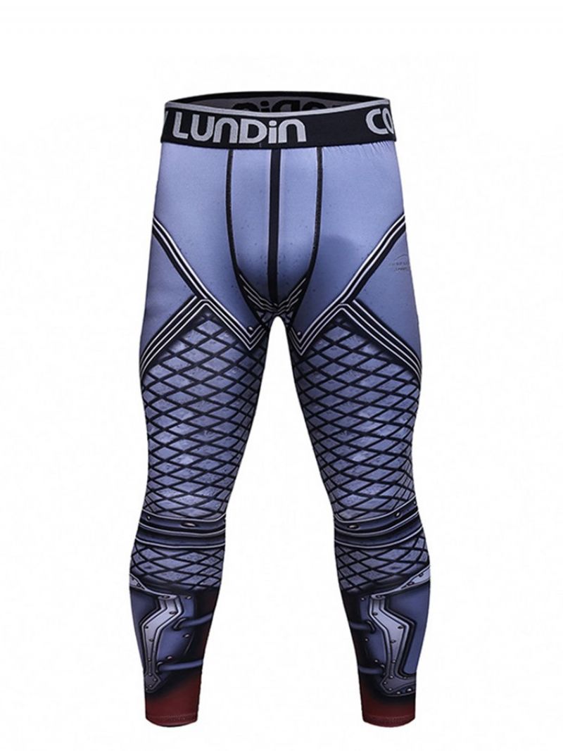 Print Compression Dry Cool Sports Tights Herrebukser