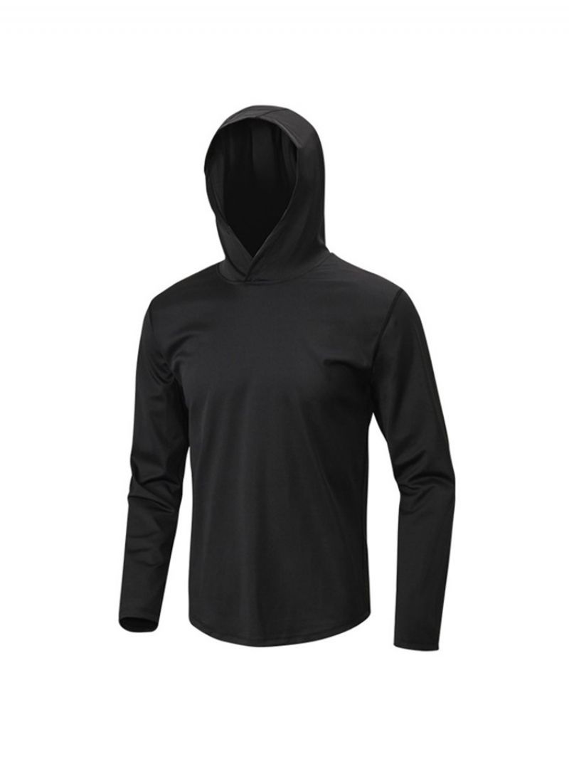 Solid Quick Dry Pullover Langærmede Hættesportsoverdele