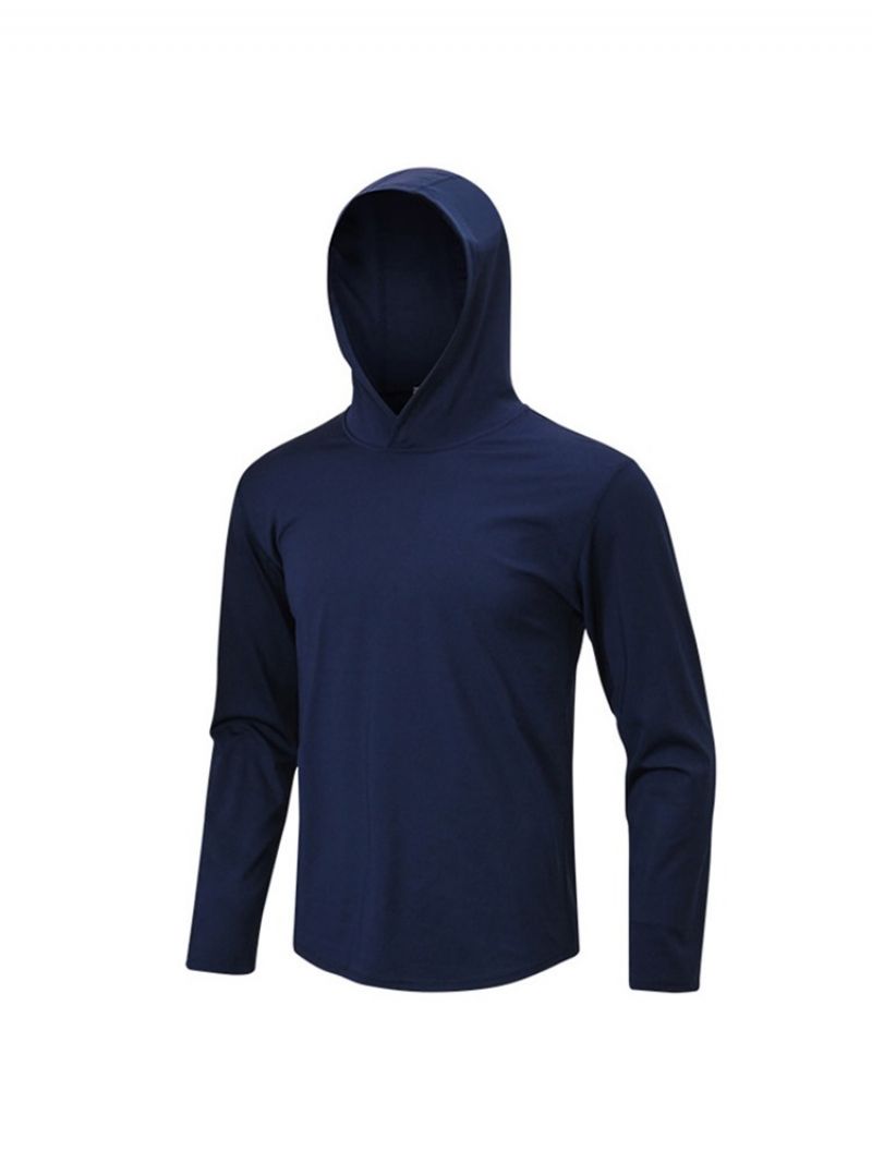 Solid Quick Dry Pullover Langærmede Hættesportsoverdele