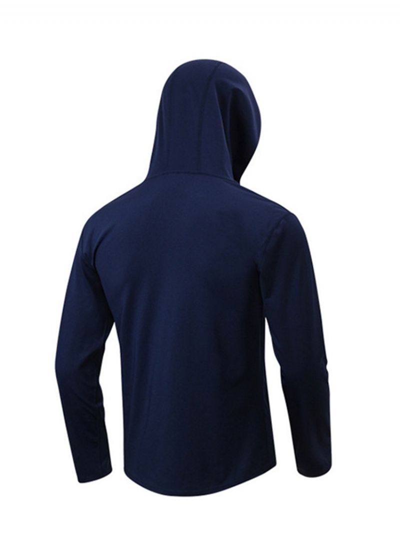 Solid Quick Dry Pullover Langærmede Hættesportsoverdele