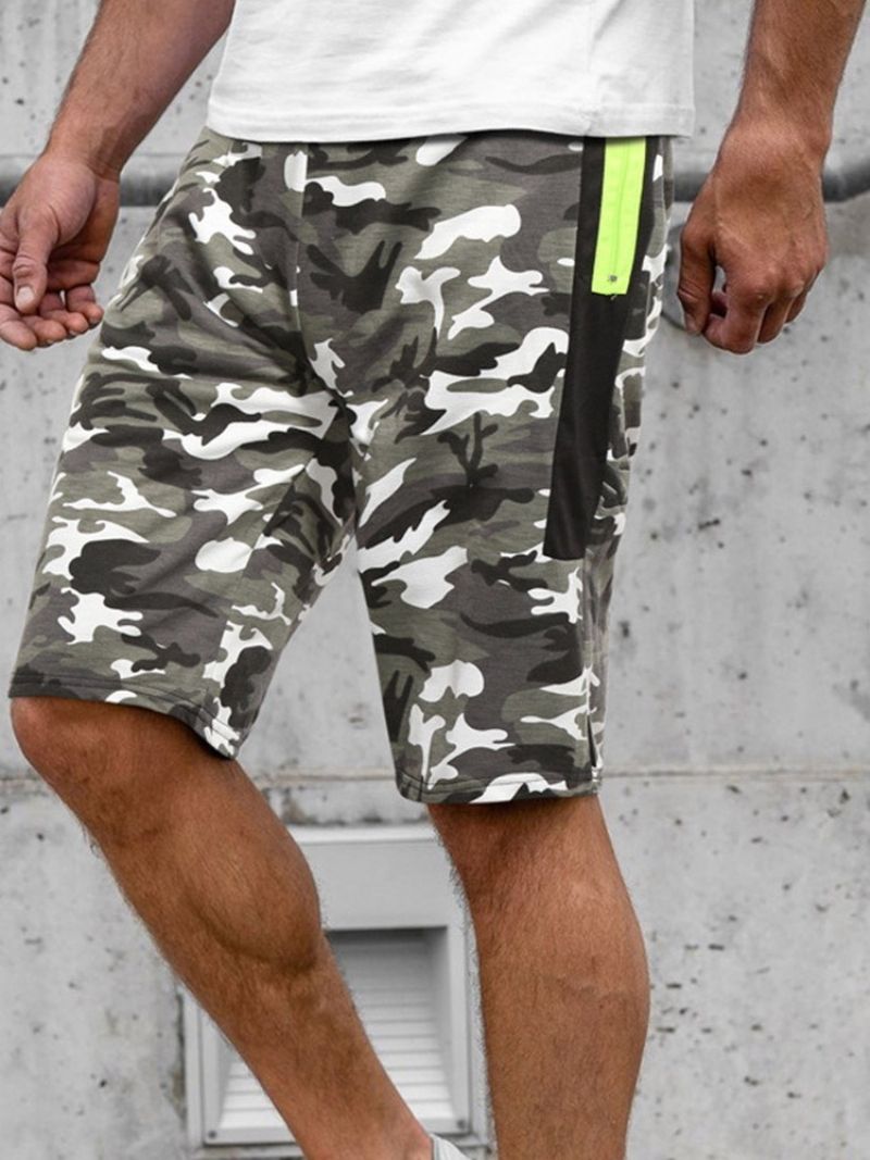 Camouflage Lige Lomme Til Mænd Strandshorts