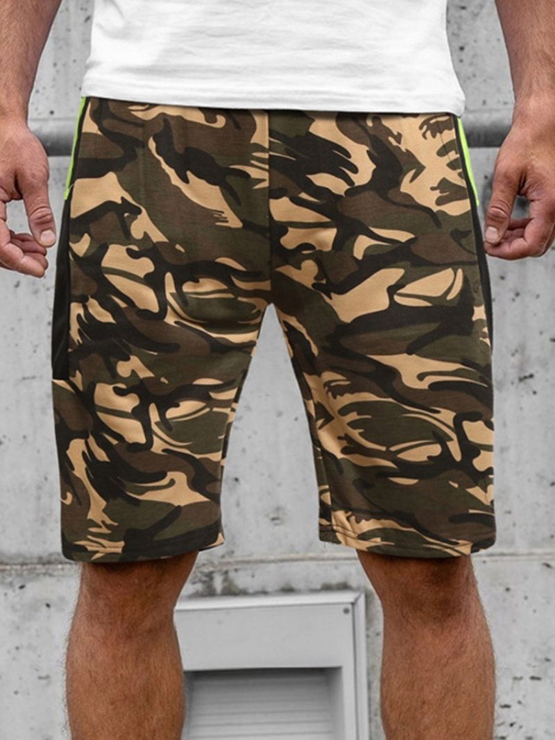 Camouflage Lige Lomme Til Mænd Strandshorts