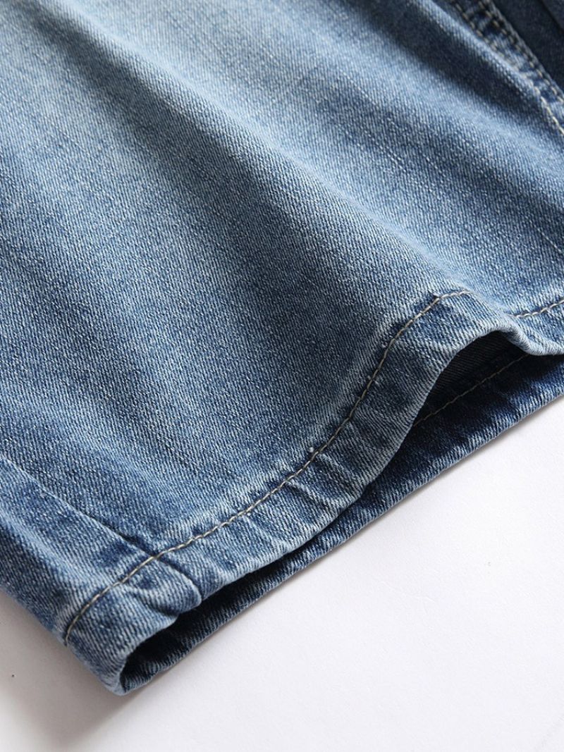 Lige Lomme Til Mænds Denimshorts