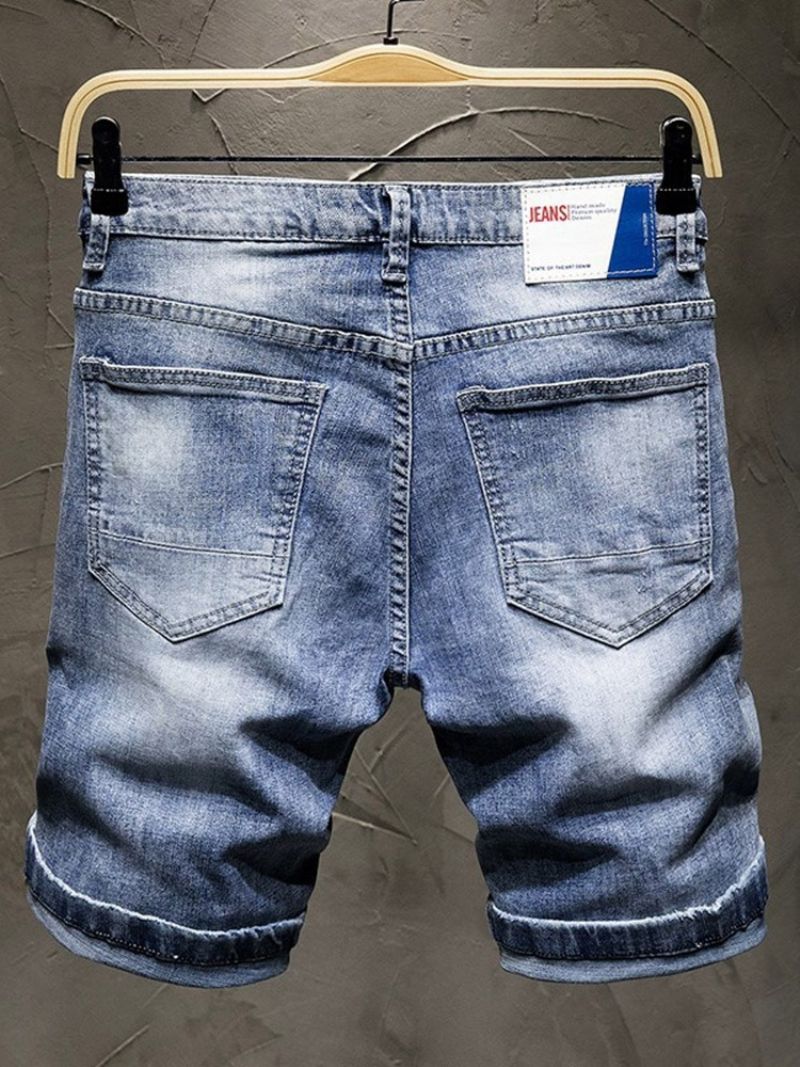 Lomme Tynd Lynlås Herre Denim Shorts