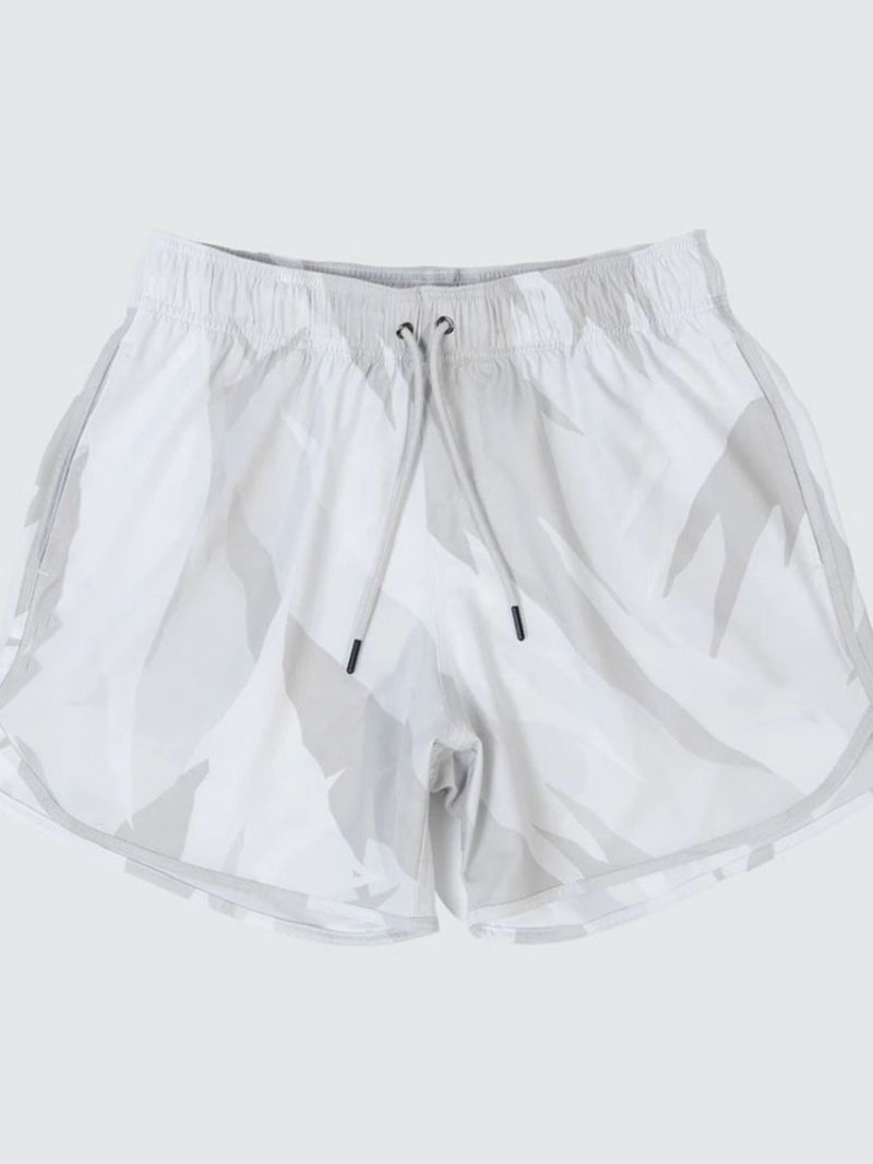 Slanke Snørebåndscamouflage Casual Herreshorts Med Snørebånd