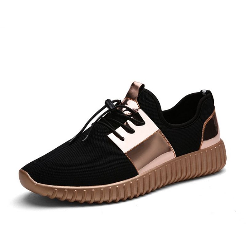 Lace-Up Platform Low-Cut Øvre Pu Sneakers