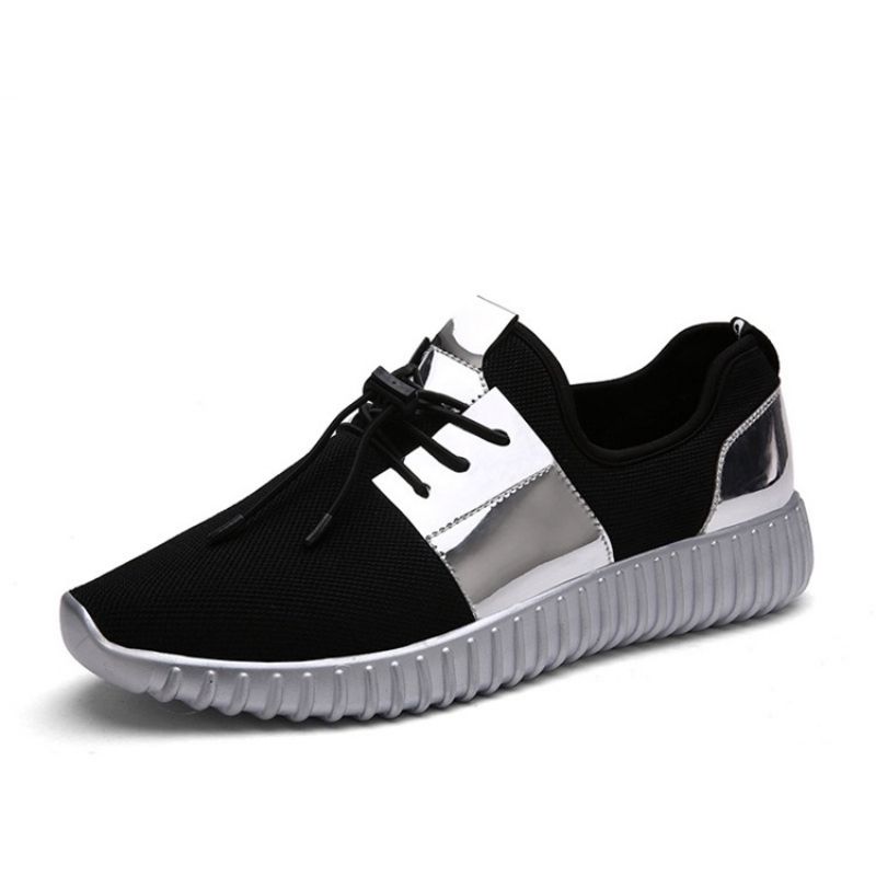 Lace-Up Platform Low-Cut Øvre Pu Sneakers