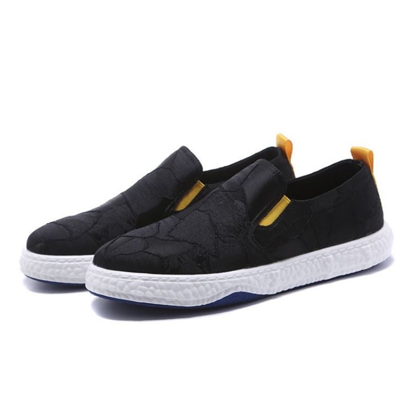 Pu Slip-On Color Block Rund Toe Herre Skate Sko