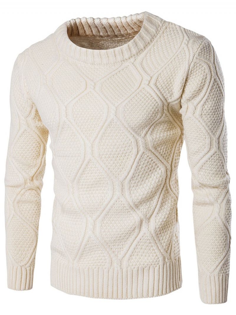 Almindeligt Rund Hals Jacquard Vogue Varm Mænds Sweater