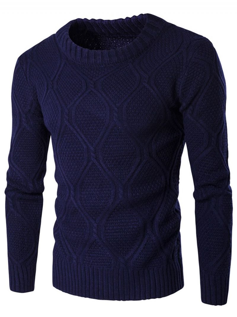 Almindeligt Rund Hals Jacquard Vogue Varm Mænds Sweater