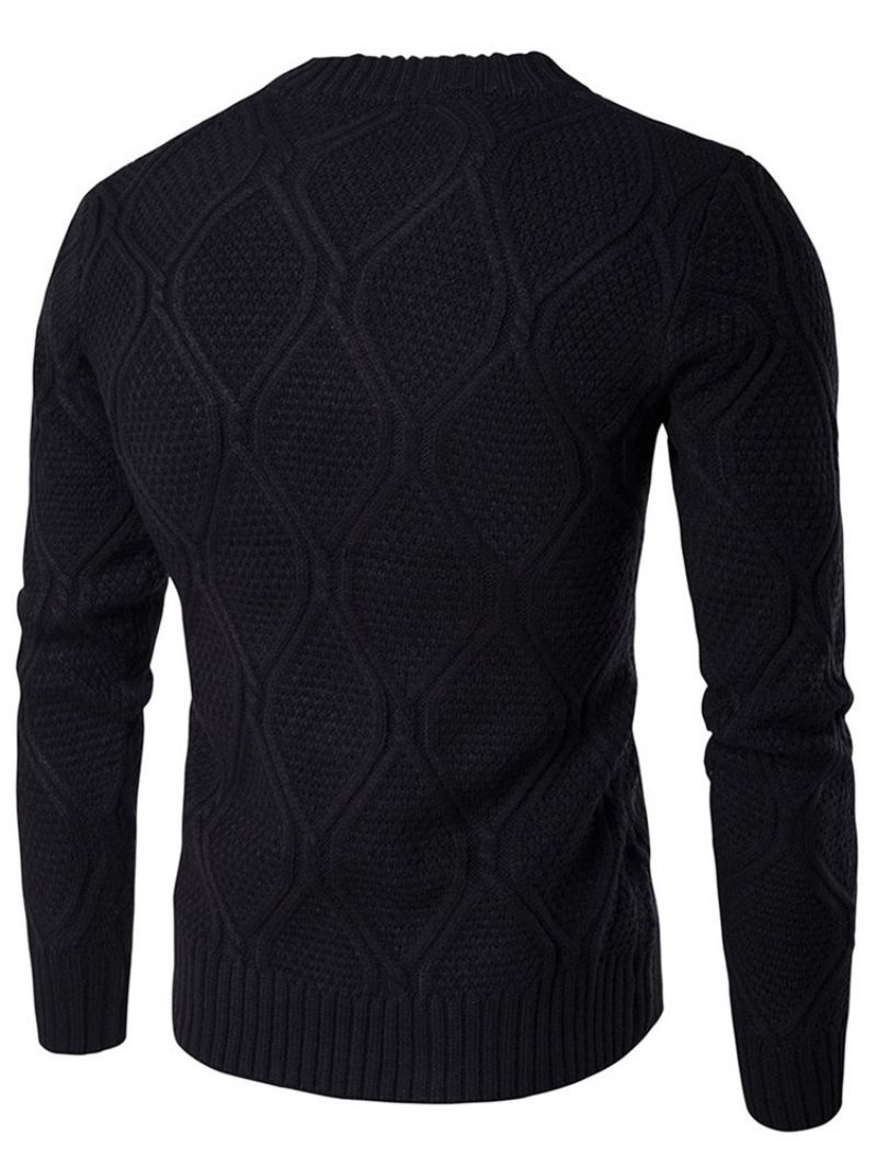 Almindeligt Rund Hals Jacquard Vogue Varm Mænds Sweater