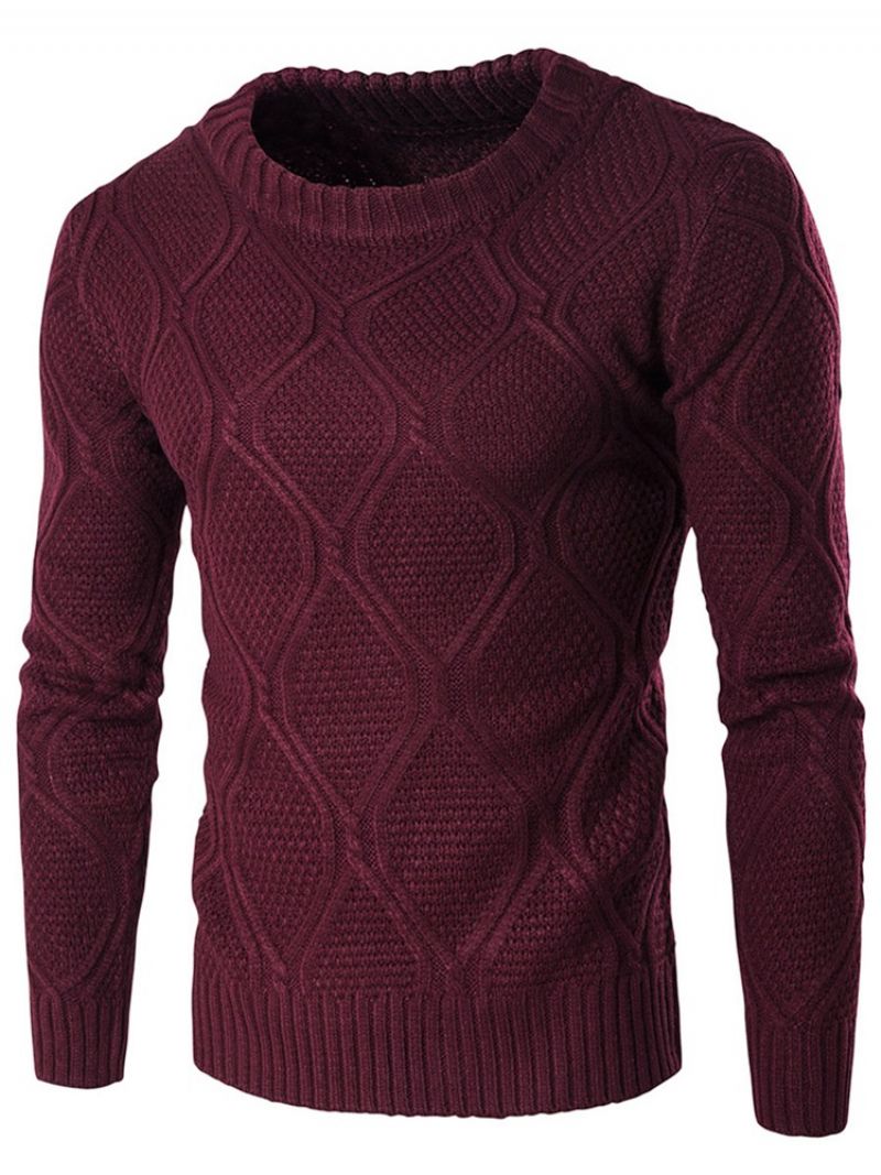 Almindeligt Rund Hals Jacquard Vogue Varm Mænds Sweater