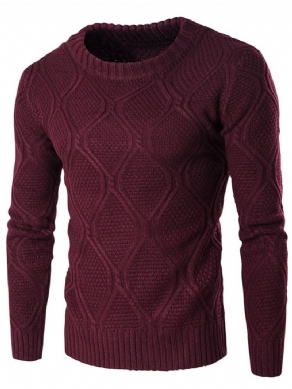 Almindeligt Rund Hals Jacquard Vogue Varm Mænds Sweater