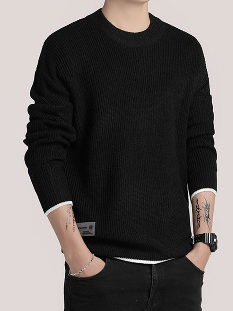 Color Block Standard Løs Sweater