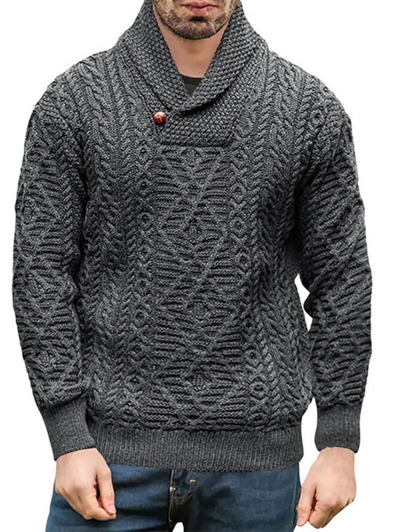 Rullekrave Knap Standard Vinter Slank Sweater