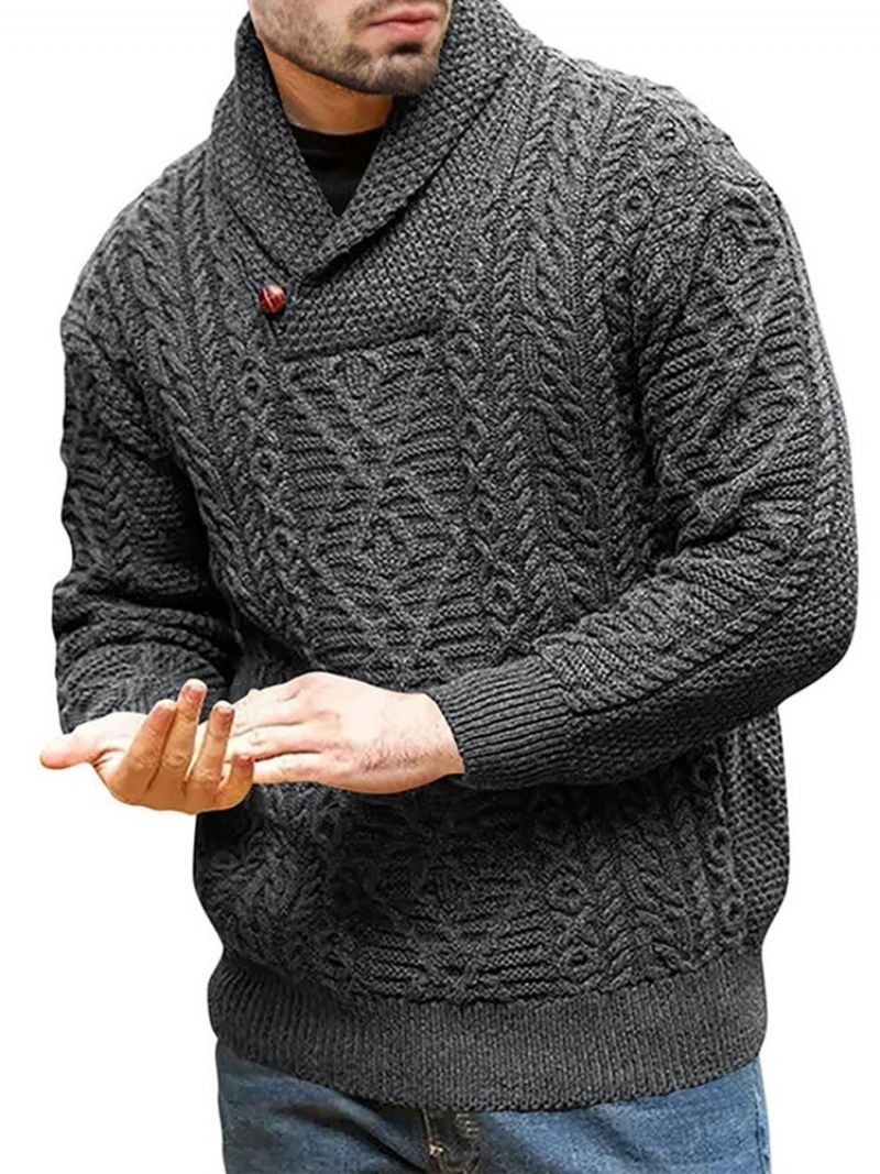 Rullekrave Knap Standard Vinter Slank Sweater