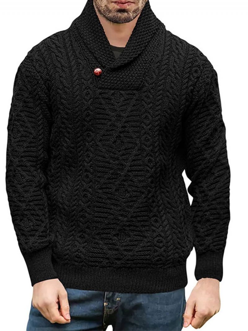 Rullekrave Knap Standard Vinter Slank Sweater