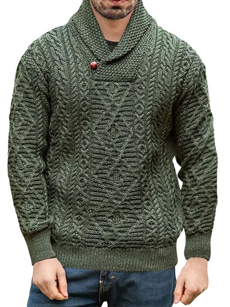 Rullekrave Knap Standard Vinter Slank Sweater