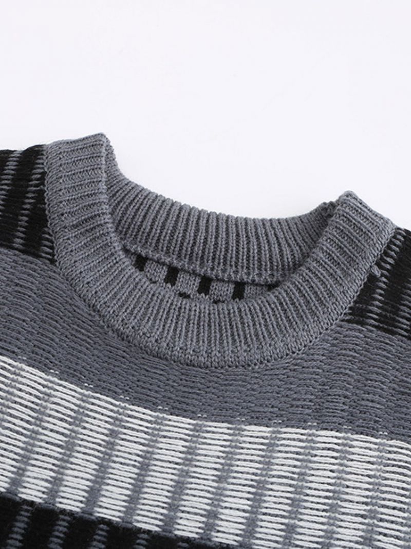 Rundhalset Standard Stripe Vinter Slim Sweater