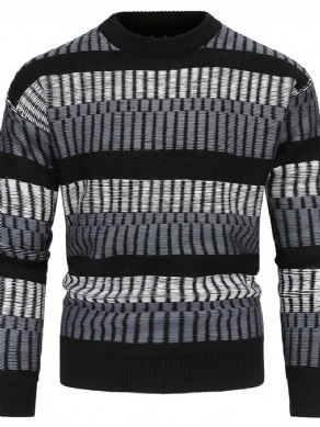 Rundhalset Standard Stripe Vinter Slim Sweater