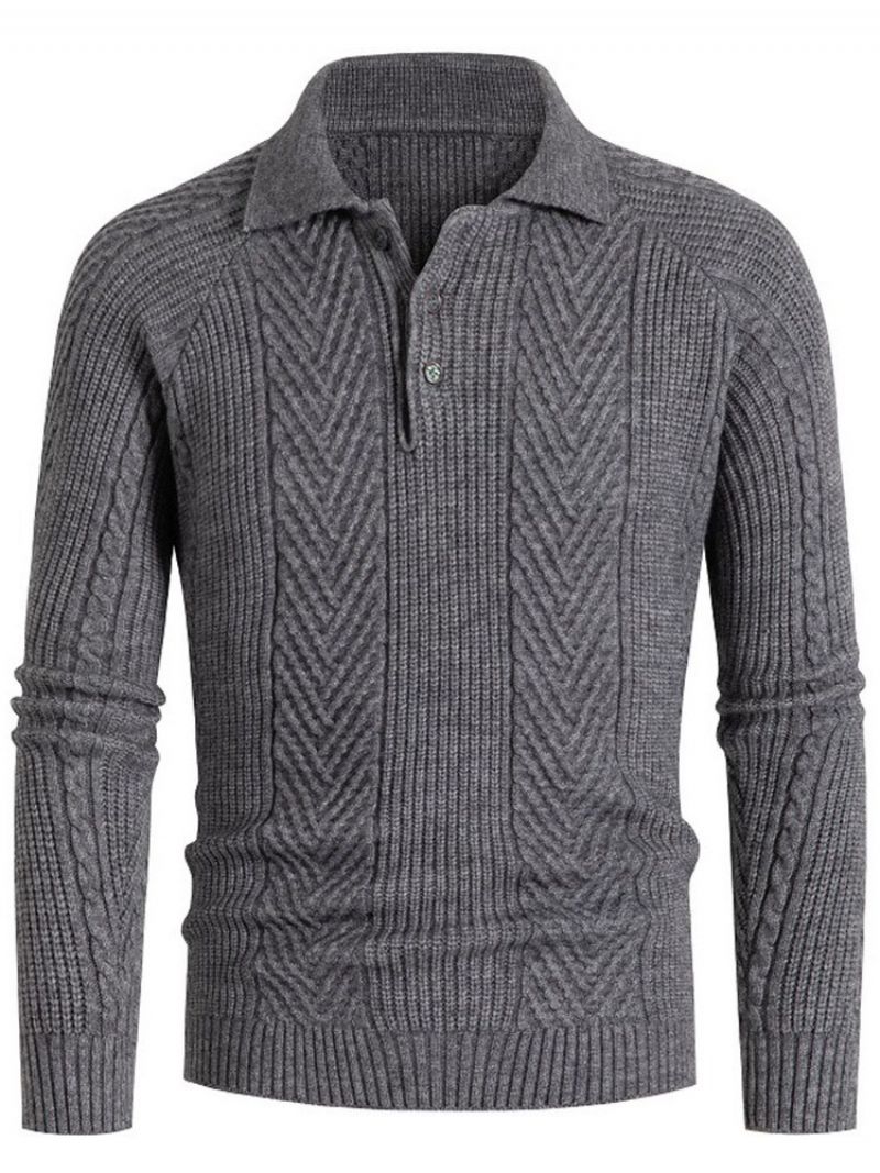 Standard Almindelig Polohals Slim Europæisk Sweater