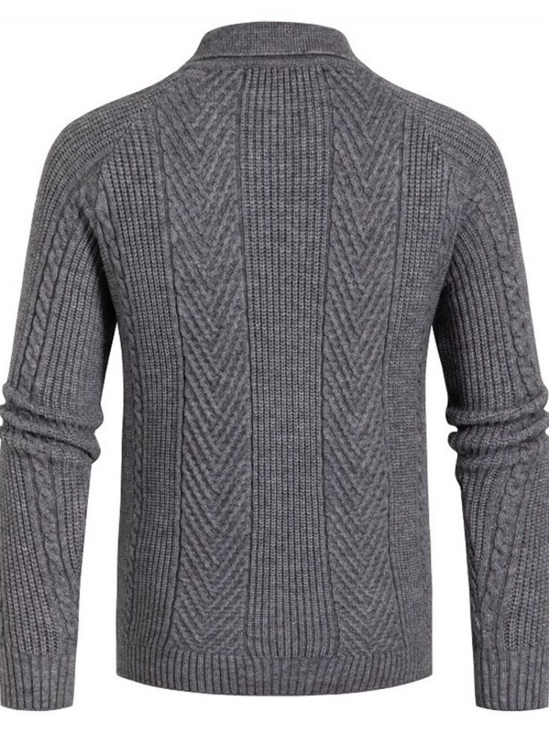 Standard Almindelig Polohals Slim Europæisk Sweater