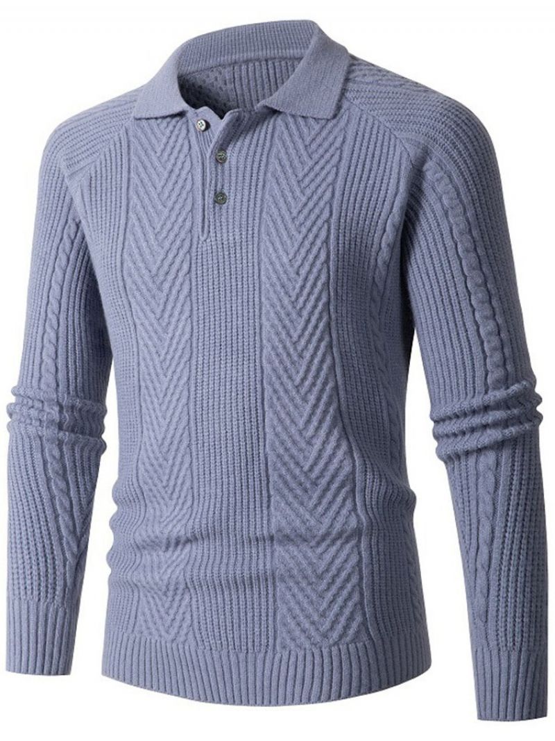 Standard Almindelig Polohals Slim Europæisk Sweater