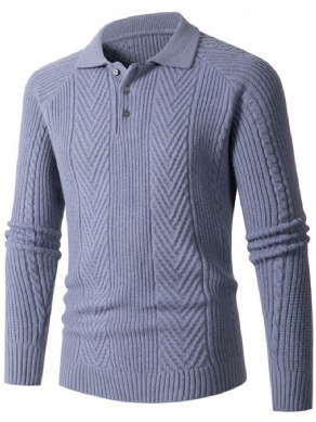 Standard Almindelig Polohals Slim Europæisk Sweater