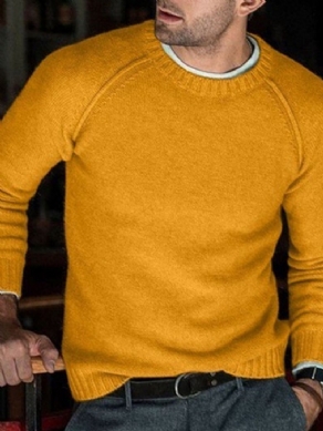 Standard Almindelig Rund Hals Løs Mænds Afslappet Sweater