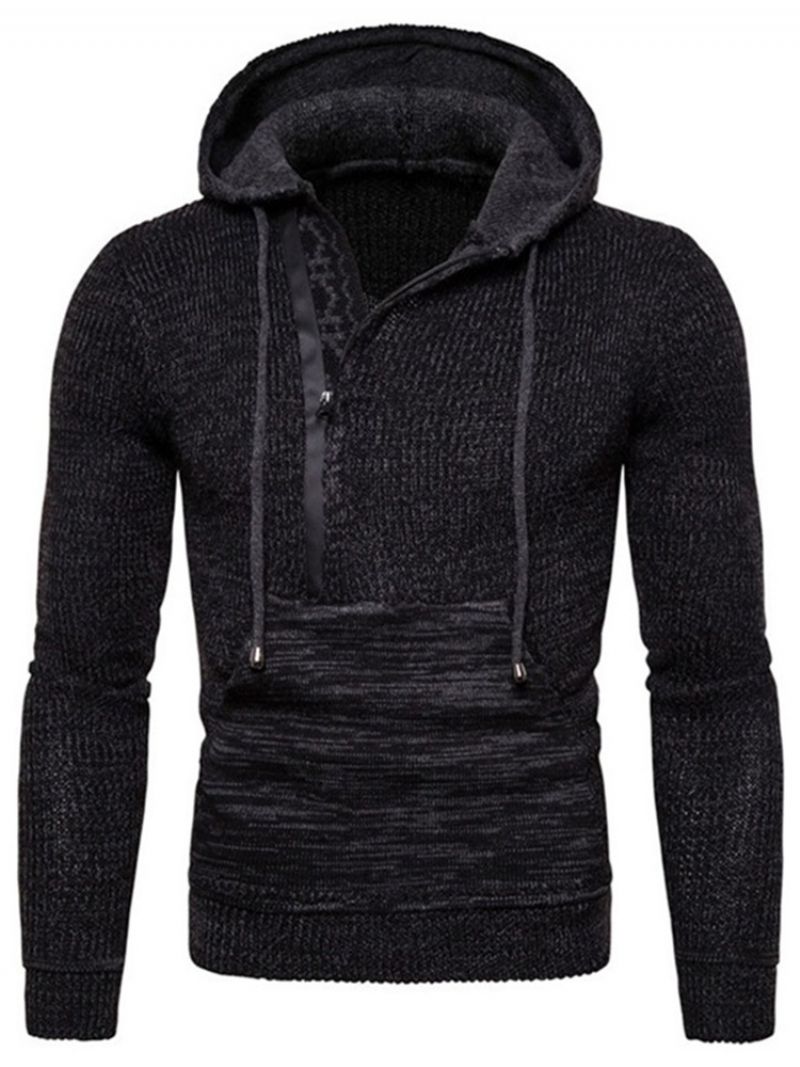 Standard Hooded Pocket Fall Casual Sweater