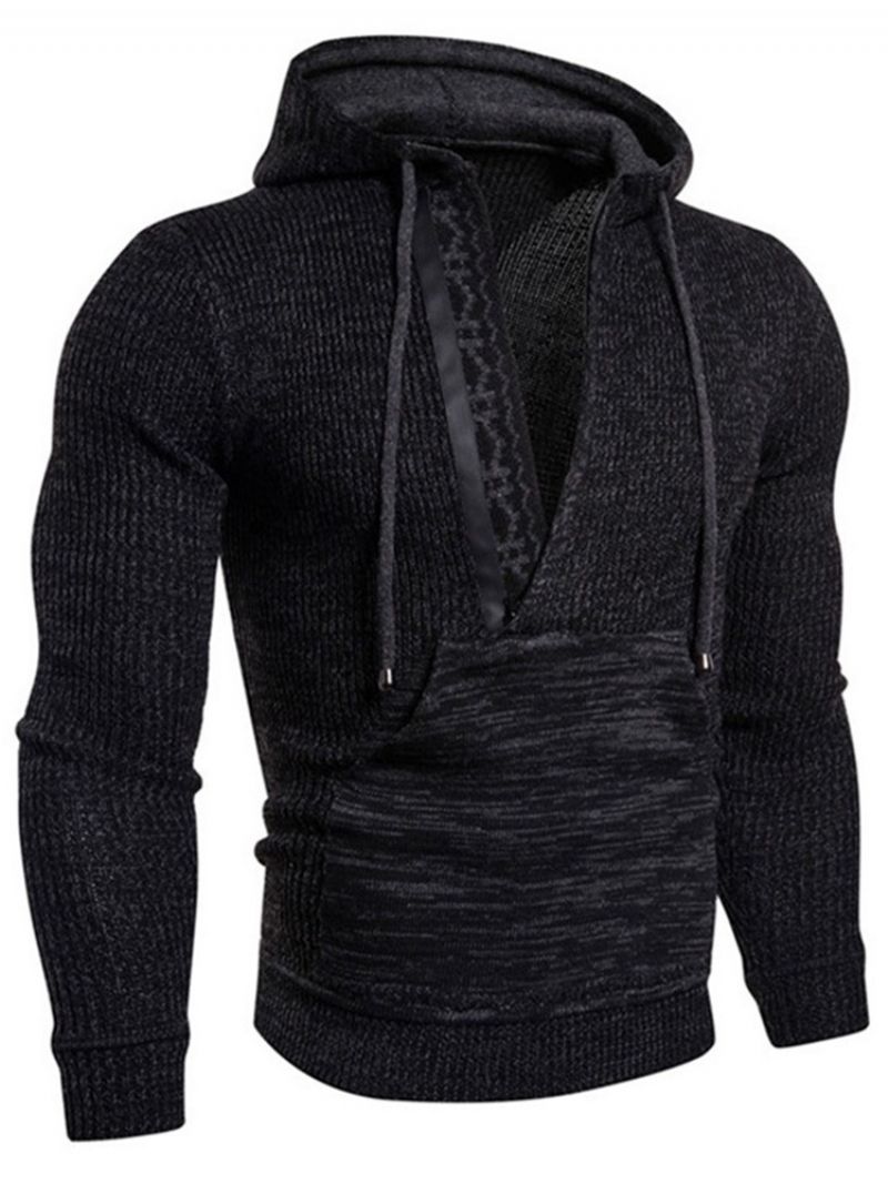 Standard Hooded Pocket Fall Casual Sweater