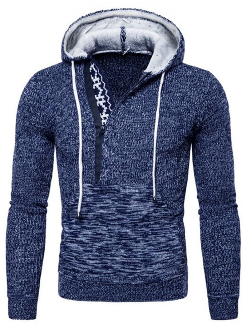 Standard Hooded Pocket Fall Casual Sweater