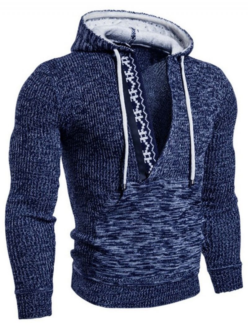 Standard Hooded Pocket Fall Casual Sweater