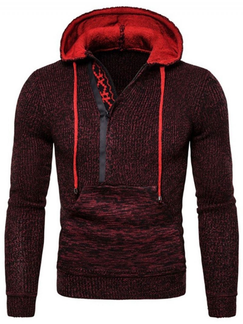 Standard Hooded Pocket Fall Casual Sweater