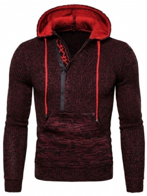 Standard Hooded Pocket Fall Casual Sweater