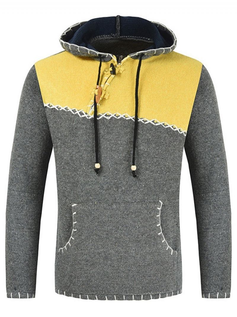 Standard Hooded Pocket Fall European Casual Sweater