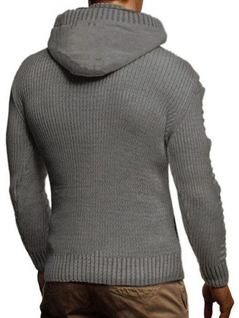 Standard Hooded Pocket Single-Breasted Vintertrøje