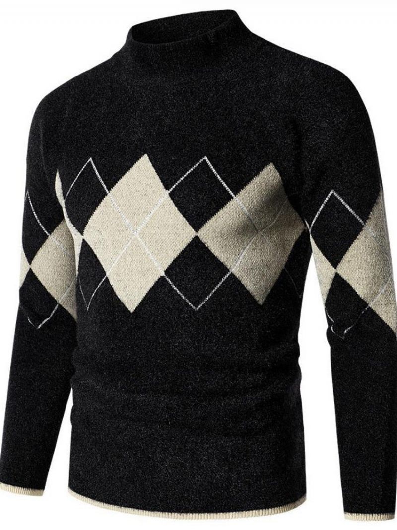 Standard Standkrave Geometrisk Slim Fall Sweater