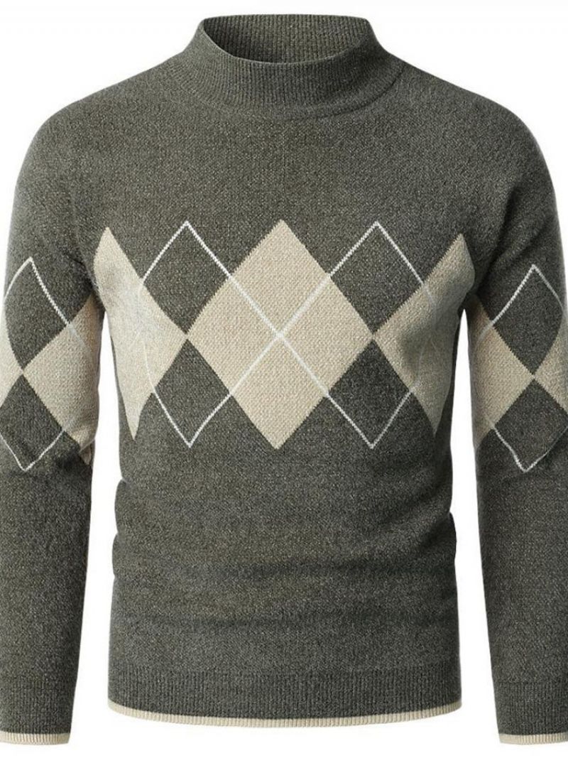 Standard Standkrave Geometrisk Slim Fall Sweater